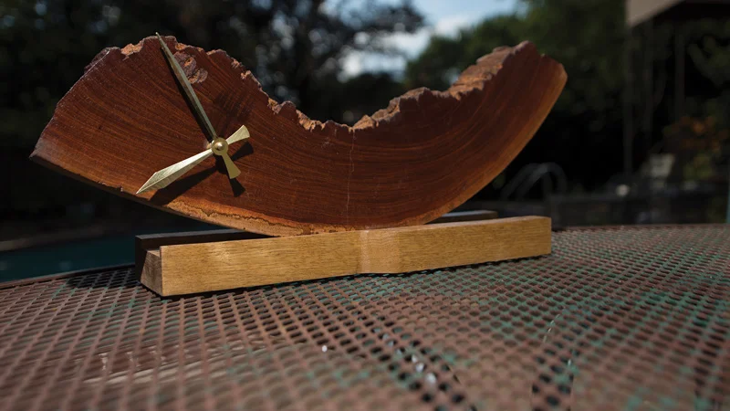 Live-Edge Mantel Clock