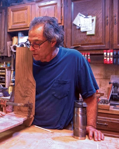 Peter Paglia, master woodworker, in his Annapolis workshop